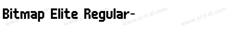 Bitmap Elite Regular字体转换